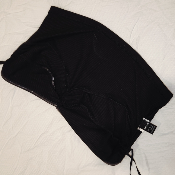 SHEIN Elegant Black Bandeau Top - Picture 7 of 9